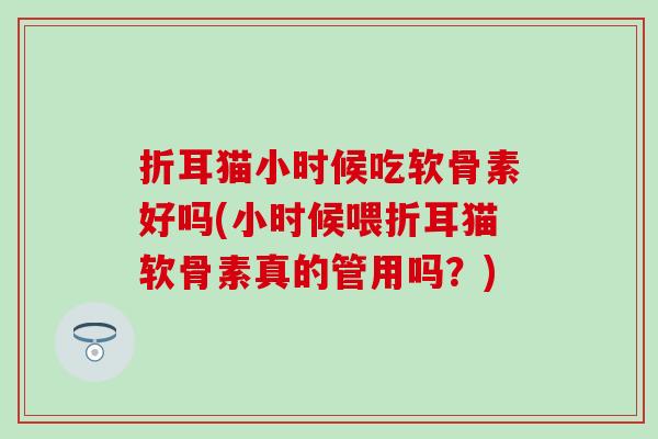 折耳猫小时候吃软骨素好吗(小时候喂折耳猫软骨素真的管用吗？)
