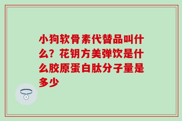 小狗软骨素代替品叫什么？花钥方美弹饮是什么胶原蛋白肽分子量是多少