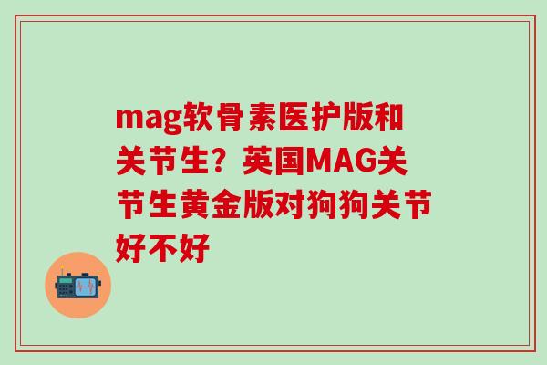 mag软骨素医护版和关节生?英国MAG关节生黄金版对狗狗关节好不好 mag软骨素医护版和关节生?英国MAG关节生黄金版对狗狗关节好不好