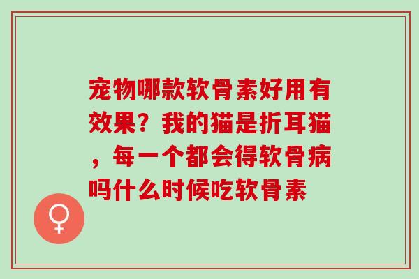宠物哪款软骨素好用有效果？我的猫是折耳猫，每一个都会得软骨病吗什么时候吃软骨素