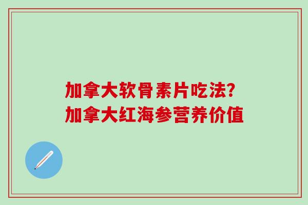 加拿大软骨素片吃法？加拿大红海参营养价值