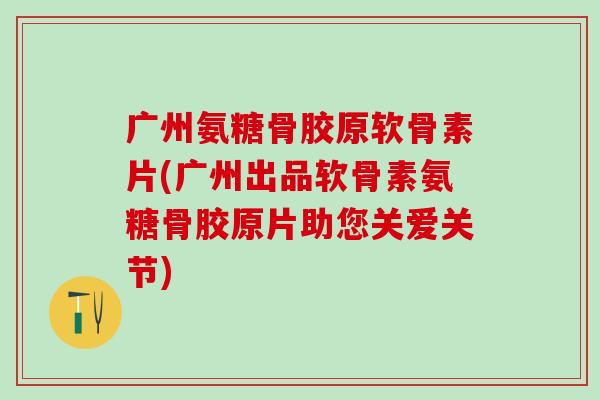 广州氨糖骨胶原软骨素片(广州出品软骨素氨糖骨胶原片助您关爱关节)