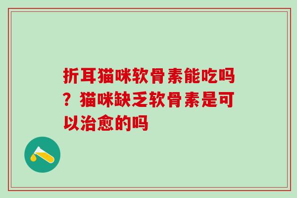 折耳猫咪软骨素能吃吗？猫咪缺乏软骨素是可以治愈的吗