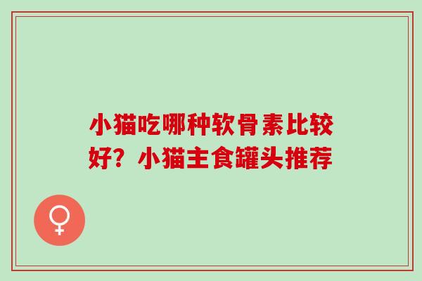 小猫吃哪种软骨素比较好？小猫主食罐头推荐