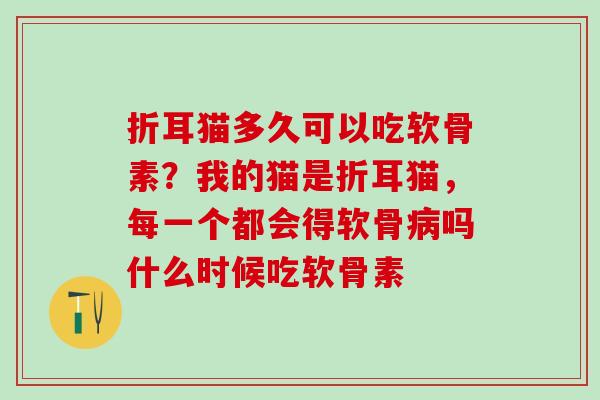 折耳猫多久可以吃软骨素？我的猫是折耳猫，每一个都会得软骨病吗什么时候吃软骨素