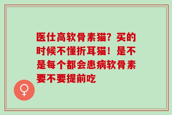 医仕高软骨素猫？买的时候不懂折耳猫！是不是每个都会患病软骨素要不要提前吃