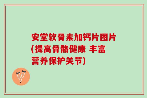 安堂软骨素加钙片图片(提高骨骼健康 丰富营养保护关节)