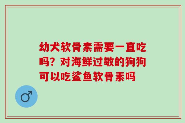幼犬软骨素需要一直吃吗？对海鲜过敏的狗狗可以吃鲨鱼软骨素吗