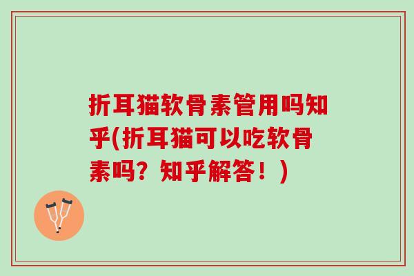 折耳猫软骨素管用吗知乎(折耳猫可以吃软骨素吗？知乎解答！)