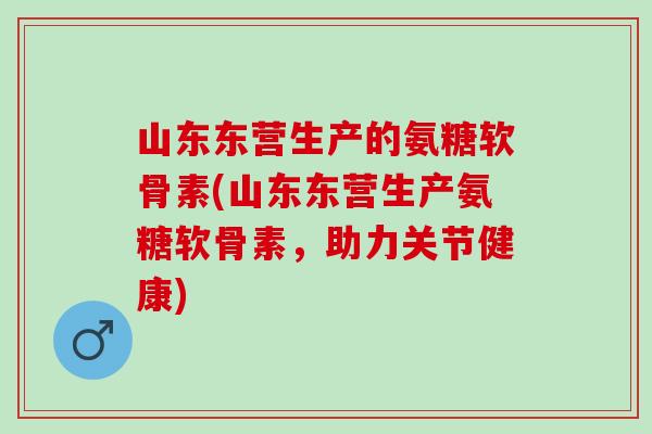 山东东营生产的氨糖软骨素(山东东营生产氨糖软骨素，助力关节健康)