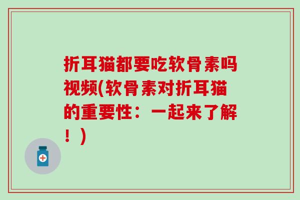 折耳猫都要吃软骨素吗视频(软骨素对折耳猫的重要性：一起来了解！)