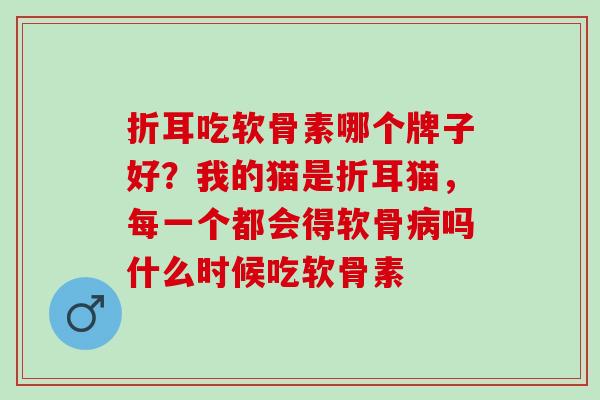折耳吃软骨素哪个牌子好？我的猫是折耳猫，每一个都会得软骨病吗什么时候吃软骨素