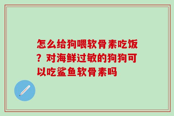 怎么给狗喂软骨素吃饭？对海鲜过敏的狗狗可以吃鲨鱼软骨素吗