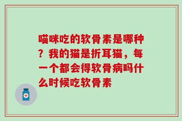 喵咪吃的软骨素是哪种？我的猫是折耳猫，每一个都会得软骨病吗什么时候吃软骨素