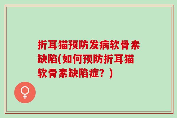 折耳猫预防发病软骨素缺陷(如何预防折耳猫软骨素缺陷症？)