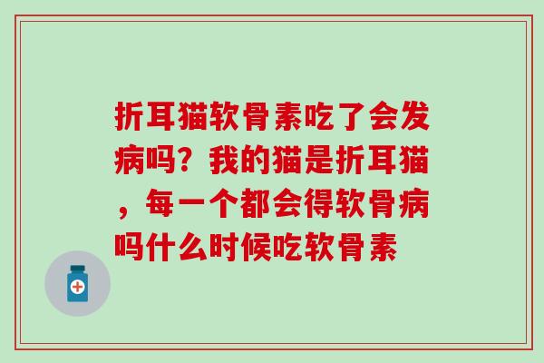 折耳猫软骨素吃了会发吗？我的猫是折耳猫，每一个都会得软骨吗什么时候吃软骨素