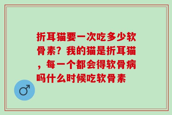 折耳猫要一次吃多少软骨素?我的猫是折耳猫,每一个都会得软骨吗什么时候吃软骨素 折耳猫要一次吃多少软骨素?我的猫是折耳猫,每一个都会得软骨吗什么时候吃软骨素