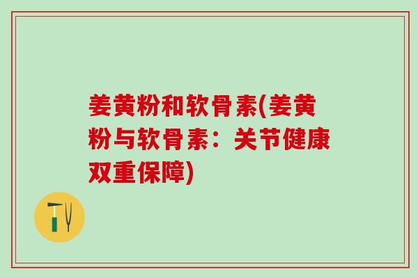 姜黄粉和软骨素(姜黄粉与软骨素：关节健康双重保障)