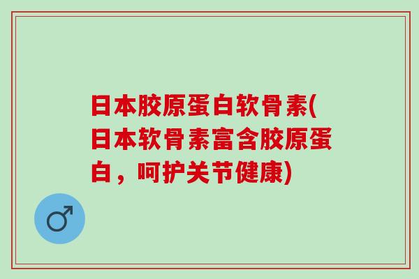 日本胶原蛋白软骨素(日本软骨素富含胶原蛋白，呵护关节健康)