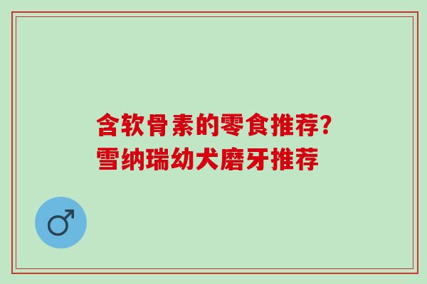 含软骨素的零食推荐？雪纳瑞幼犬磨牙推荐