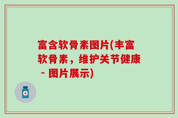 富含软骨素图片(丰富软骨素，维护关节健康 - 图片展示)