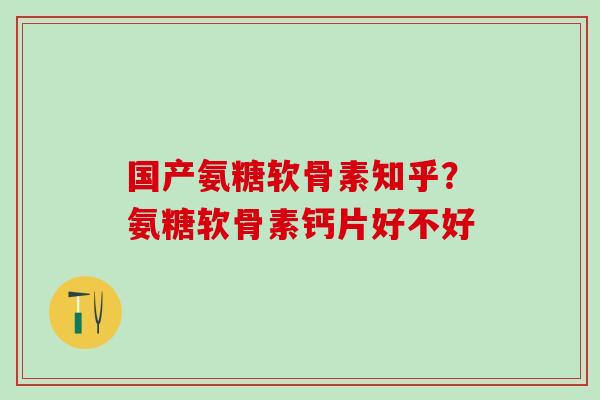 国产氨糖软骨素知乎？氨糖软骨素钙片好不好
