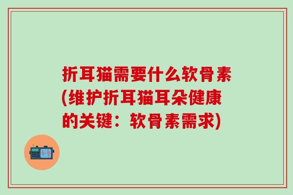 折耳猫需要什么软骨素(维护折耳猫耳朵健康的关键：软骨素需求)