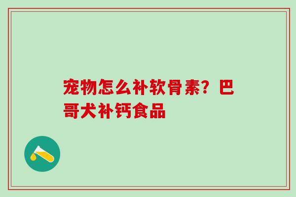 宠物怎么补软骨素?巴哥犬补钙食品 宠物怎么补软骨素?巴哥犬补钙食品