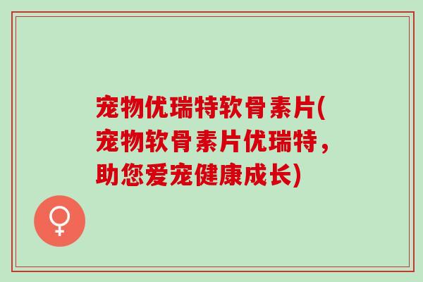 宠物优瑞特软骨素片(宠物软骨素片优瑞特，助您爱宠健康成长)