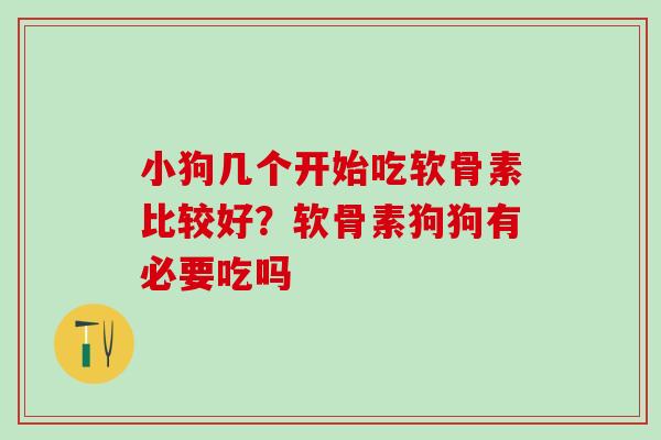 小狗几个开始吃软骨素比较好？软骨素狗狗有必要吃吗
