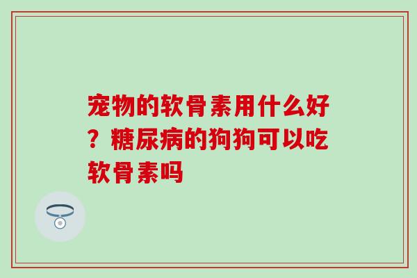 宠物的软骨素用什么好？糖尿病的狗狗可以吃软骨素吗