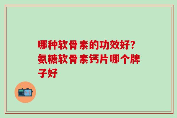 哪种软骨素的功效好？氨糖软骨素钙片哪个牌子好