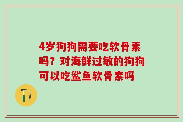 4岁狗狗需要吃软骨素吗？对海鲜过敏的狗狗可以吃鲨鱼软骨素吗