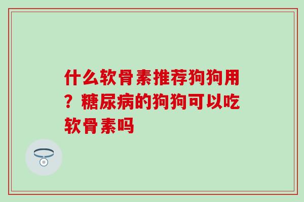 什么软骨素推荐狗狗用？糖尿病的狗狗可以吃软骨素吗