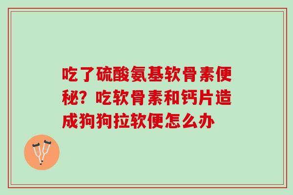 吃了硫酸氨基软骨素便秘？吃软骨素和钙片造成狗狗拉软便怎么办