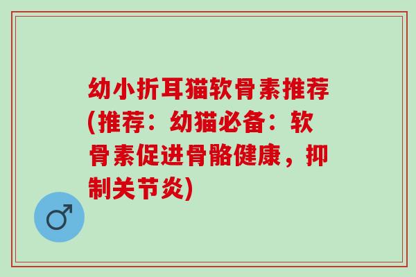 幼小折耳猫软骨素推荐(推荐：幼猫必备：软骨素促进骨骼健康，抑制关节炎)