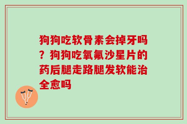 狗狗吃软骨素会掉牙吗？狗狗吃氧氟沙星片的药后腿走路腿发软能治全愈吗