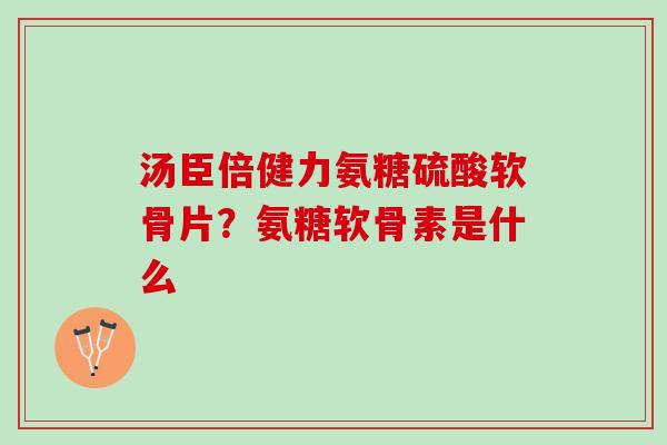 汤臣倍健力氨糖硫酸软骨片？氨糖软骨素是什么