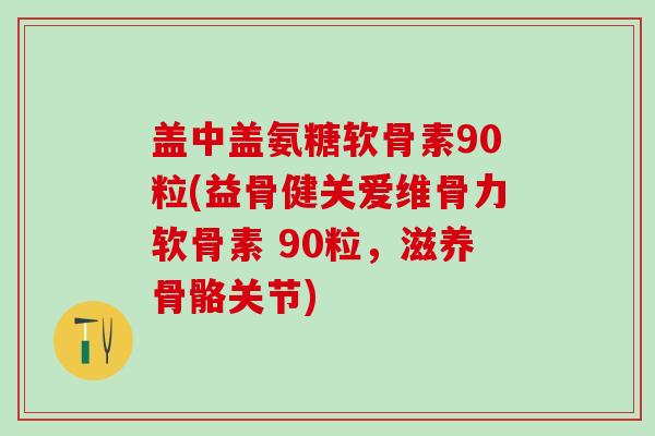 盖中盖氨糖软骨素90粒(益骨健关爱维骨力软骨素 90粒，滋养骨骼关节)