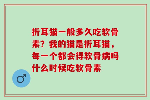 折耳猫一般多久吃软骨素？我的猫是折耳猫，每一个都会得软骨病吗什么时候吃软骨素