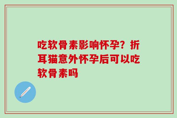 吃软骨素影响怀孕？折耳猫意外怀孕后可以吃软骨素吗