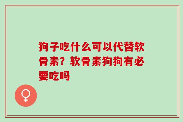 狗子吃什么可以代替软骨素？软骨素狗狗有必要吃吗