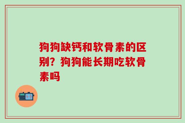 狗狗缺钙和软骨素的区别?狗狗能长期吃软骨素吗 狗狗缺钙和软骨素的区别?狗狗能长期吃软骨素吗