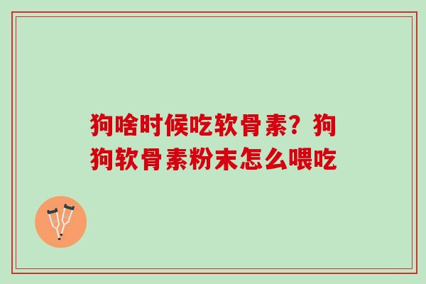 狗啥时候吃软骨素？狗狗软骨素粉末怎么喂吃