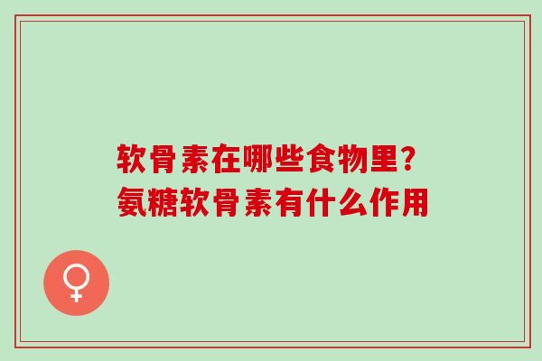 软骨素在哪些食物里？氨糖软骨素有什么作用