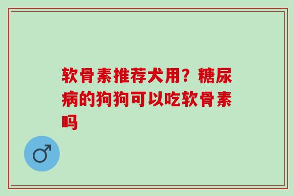 软骨素推荐犬用？糖尿病的狗狗可以吃软骨素吗