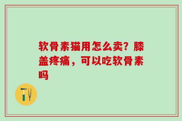 软骨素猫用怎么卖？膝盖疼痛，可以吃软骨素吗