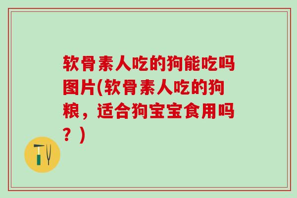 软骨素人吃的狗能吃吗图片(软骨素人吃的狗粮，适合狗宝宝食用吗？)