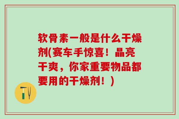 软骨素一般是什么干燥剂(赛车手惊喜！晶亮干爽，你家重要物品都要用的干燥剂！)