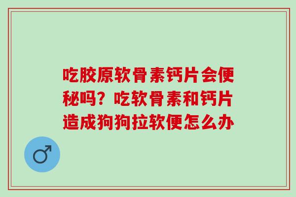 吃胶原软骨素钙片会吗?吃软骨素和钙片造成狗狗拉软便怎么办 吃胶原软骨素钙片会吗?吃软骨素和钙片造成狗狗拉软便怎么办